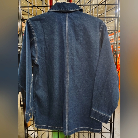 Wild Fable Denim Trucker Jacket Dark Blue NWT Size: XS 40" Chest - Picture 2 of 5